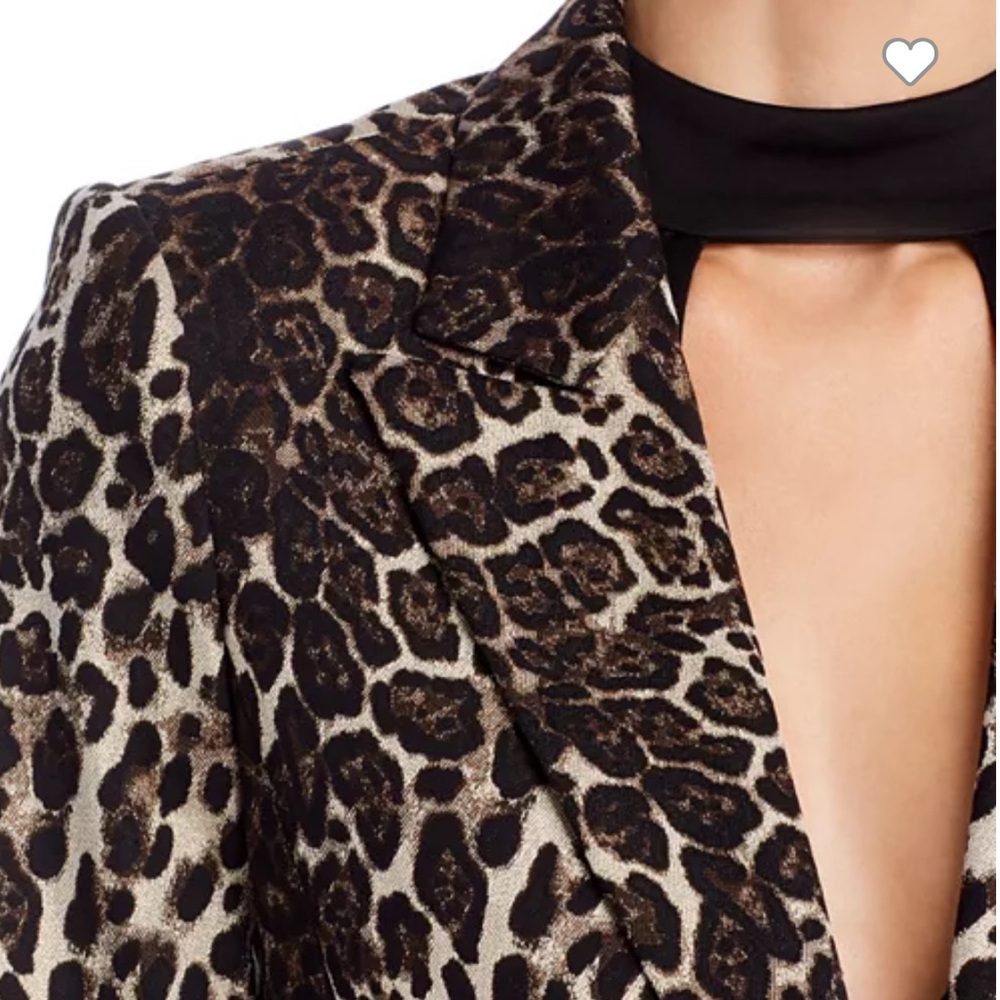 Alice and Olivia Toby Leopard Jacquared Blazer 6 NWOT - Picture 5 of 10